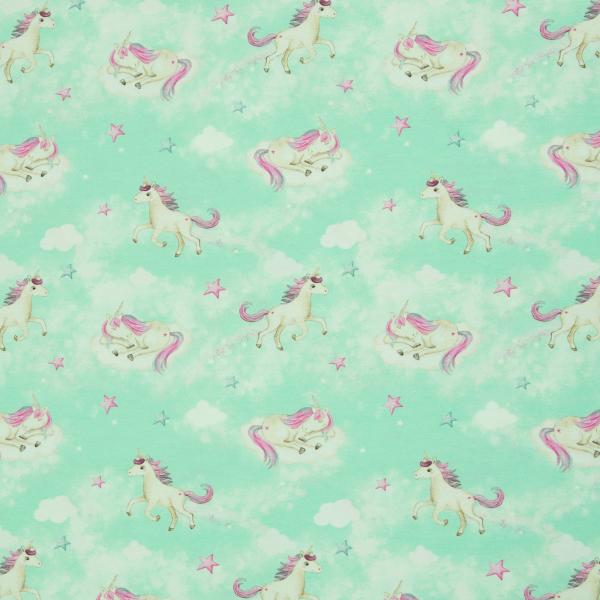 Baumwolljersey Miracle Einhörner by Christiane Zielinski by Swafing